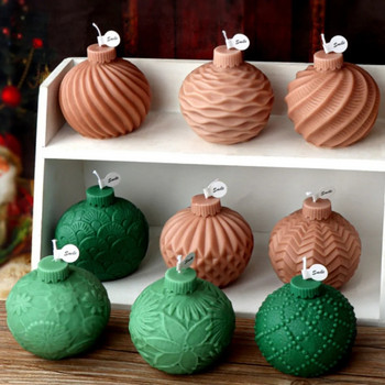 Βάζο DIY Relief Κερί κατασκευής Σετ Ριγέ λουλούδι μπάλα σαπούνι Ρητίνη φόρμα σιλικόνης Φόρμα σοκολάτας για κέικ Χριστουγεννιάτικα στολίδια Δώρα
