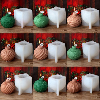 Βάζο DIY Relief Κερί κατασκευής Σετ Ριγέ λουλούδι μπάλα σαπούνι Ρητίνη φόρμα σιλικόνης Φόρμα σοκολάτας για κέικ Χριστουγεννιάτικα στολίδια Δώρα
