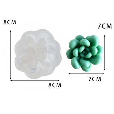 Καλούπι κεριών παχύφυτου φυτού DIY Simulation Καλούπι σιλικόνης κάκτου Χαριτωμένο αρωματικό κερί με άρωμα γύψινο σαπούνι κατασκευής διακόσμησης σπιτιού