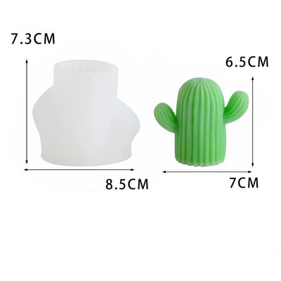 Καλούπι κεριών παχύφυτου φυτού DIY Simulation Καλούπι σιλικόνης κάκτου Χαριτωμένο αρωματικό κερί με άρωμα γύψινο σαπούνι κατασκευής διακόσμησης σπιτιού