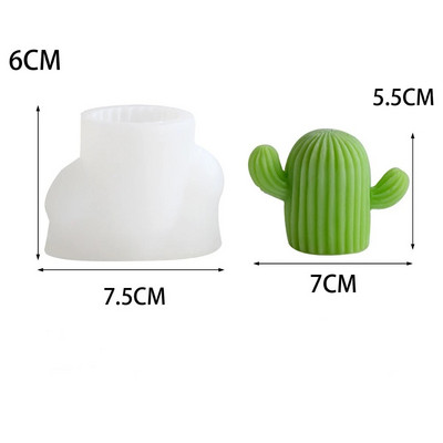 Καλούπι κεριών παχύφυτου φυτού DIY Simulation Καλούπι σιλικόνης κάκτου Χαριτωμένο αρωματικό κερί με άρωμα γύψινο σαπούνι κατασκευής διακόσμησης σπιτιού