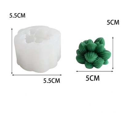 Καλούπι κεριών παχύφυτου φυτού DIY Simulation Καλούπι σιλικόνης κάκτου Χαριτωμένο αρωματικό κερί με άρωμα γύψινο σαπούνι κατασκευής διακόσμησης σπιτιού