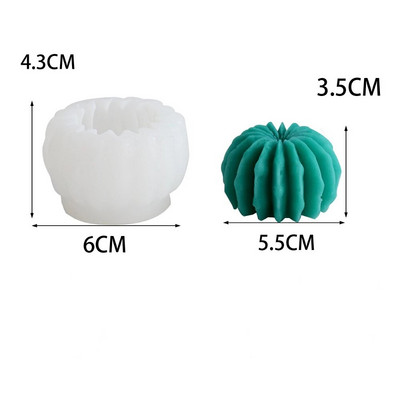 Καλούπι κεριών παχύφυτου φυτού DIY Simulation Καλούπι σιλικόνης κάκτου Χαριτωμένο αρωματικό κερί με άρωμα γύψινο σαπούνι κατασκευής διακόσμησης σπιτιού