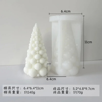 3D Kalėdų Senelis ir Kalėdų eglutė Silikoninės žvakių formos Kalėdų puošimas Amatai Gipso dervos gaminimo įrankiai „Pasidaryk pats“ rankų darbo dovanos namuose