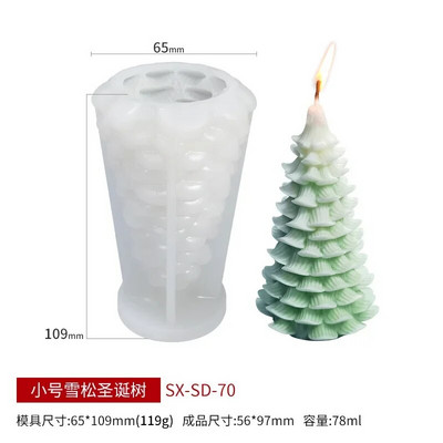 3D Kalėdų Senelis ir Kalėdų eglutė Silikoninės žvakių formos Kalėdų puošimas Amatai Gipso dervos gaminimo įrankiai „Pasidaryk pats“ rankų darbo dovanos namuose