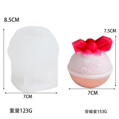 3D Kalėdų Senelis ir Kalėdų eglutė Silikoninės žvakių formos Kalėdų puošimas Amatai Gipso dervos gaminimo įrankiai „Pasidaryk pats“ rankų darbo dovanos namuose