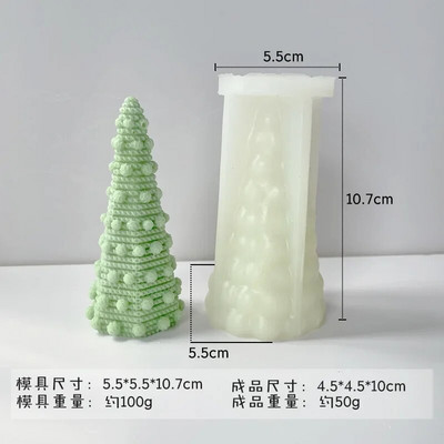 3D Kalėdų Senelis ir Kalėdų eglutė Silikoninės žvakių formos Kalėdų puošimas Amatai Gipso dervos gaminimo įrankiai „Pasidaryk pats“ rankų darbo dovanos namuose