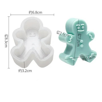 3D Kalėdų Senelis ir Kalėdų eglutė Silikoninės žvakių formos Kalėdų puošimas Amatai Gipso dervos gaminimo įrankiai „Pasidaryk pats“ rankų darbo dovanos namuose