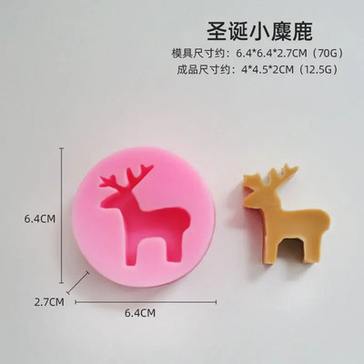 3D Kalėdų Senelis ir Kalėdų eglutė Silikoninės žvakių formos Kalėdų puošimas Amatai Gipso dervos gaminimo įrankiai „Pasidaryk pats“ rankų darbo dovanos namuose