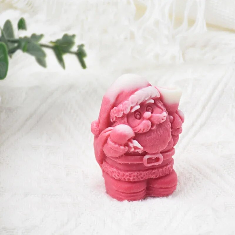 3D Kalėdų Senelis ir Kalėdų eglutė Silikoninės žvakių formos Kalėdų puošimas Amatai Gipso dervos gaminimo įrankiai „Pasidaryk pats“ rankų darbo dovanos namuose