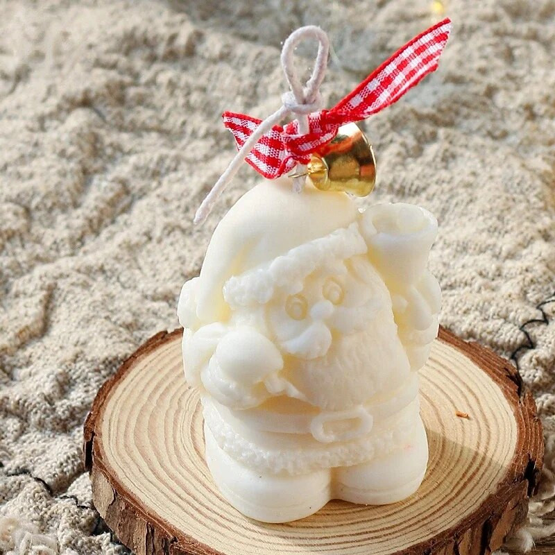 3D Kalėdų Senelis ir Kalėdų eglutė Silikoninės žvakių formos Kalėdų puošimas Amatai Gipso dervos gaminimo įrankiai „Pasidaryk pats“ rankų darbo dovanos namuose