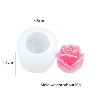 Lielo peoniju ziedu silikona veidne Valentīna dienai DIY ziedu putu kūkas cepšanas veidne 3D rožu aromāta ģipša ziepju veidošanas veidne