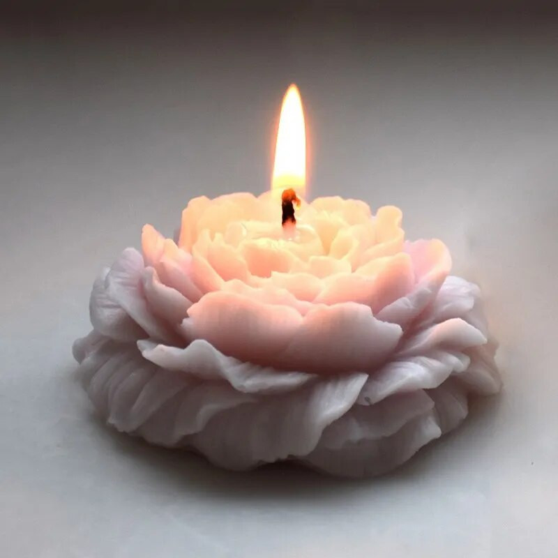 Lielo peoniju ziedu silikona veidne Valentīna dienai DIY ziedu putu kūkas cepšanas veidne 3D rožu aromāta ģipša ziepju veidošanas veidne