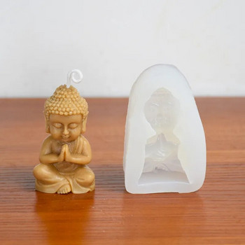 Little Buddha Candle Mould Silicone DIY Amitabha Buddha Shape Chinese Elements Χειροποίητη διακόσμηση κεριών
