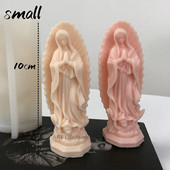 Mazā Jaunavas Marijas silikona sveces veidne Kristus reliģiskā piedzimšanas statuja ģipsis amatniecība sveķu veidnes dekoratīvā dāvana