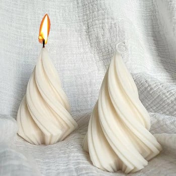 Силиконова форма за свещи Roman Pillar Swirl Направи си сам конусовидни ароматизирани свещи Абстрактно изкуство Занаяти Изработка на гипсови форми от смола Домашен декор