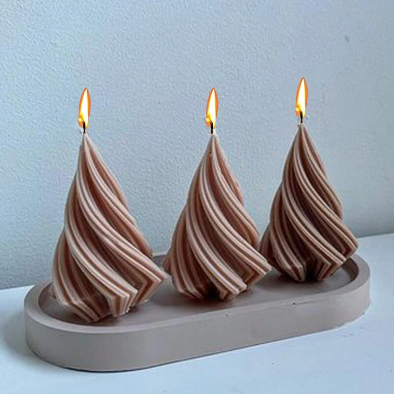 Romiešu stabu virpuļveidņu silikona sveču veidne DIY konusveida aromātiskās sveces Abstract Art Amatniecība ģipša sveķu veidņu izgatavošana Mājas dekors