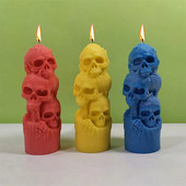 12 cm pealuu post silikoonküünla vorm käsitsi valmistatud aroomiteraapia kips seebi vaigu vorm Halloweeni kaunistus käsitöö tootmine