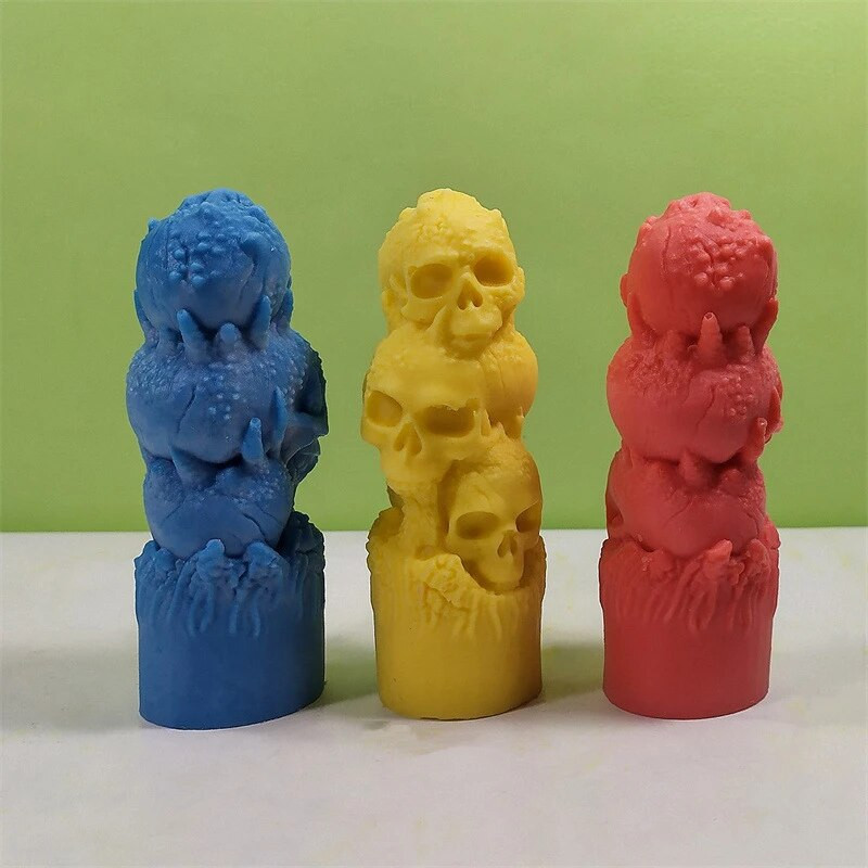 12 cm pealuu post silikoonküünla vorm käsitsi valmistatud aroomiteraapia kips seebi vaigu vorm Halloweeni kaunistus käsitöö tootmine