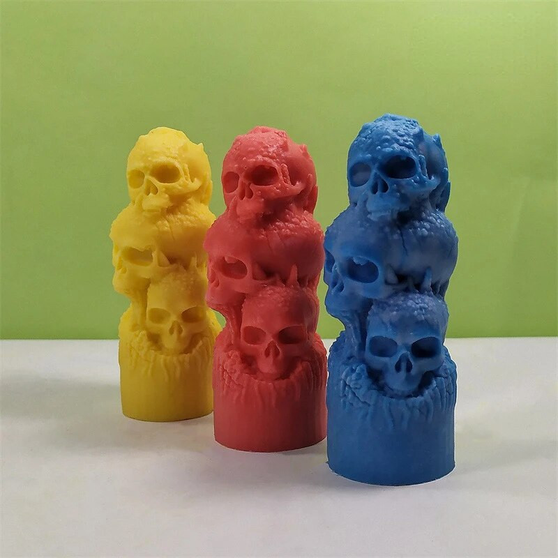 12 cm pealuu post silikoonküünla vorm käsitsi valmistatud aroomiteraapia kips seebi vaigu vorm Halloweeni kaunistus käsitöö tootmine