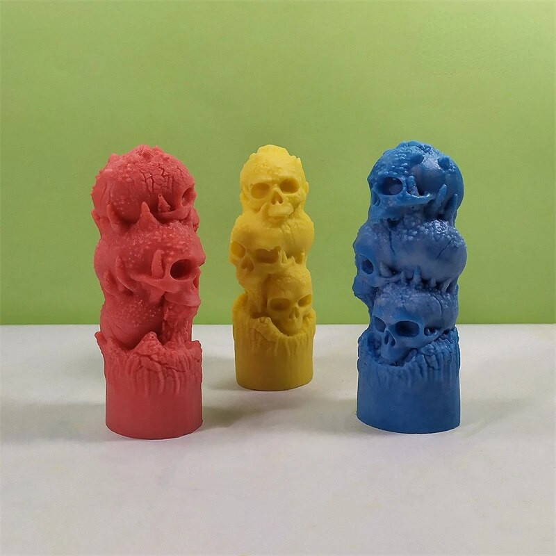 12 cm pealuu post silikoonküünla vorm käsitsi valmistatud aroomiteraapia kips seebi vaigu vorm Halloweeni kaunistus käsitöö tootmine