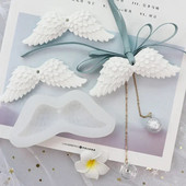 „Angel Wing“ silikoninė forma „pasidaryk pats“ amatų pyragų formų kepimo įrankiai plunksnų mados pakabukas aromaterapijos gipso dervos formos namų dekoras