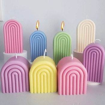 Arch Scented Candle Καλούπια σιλικόνης DIY Aromath Rainbow Candle Manual Making Supplies Διακόσμηση σπιτιού Χειροτεχνία Δώρο
