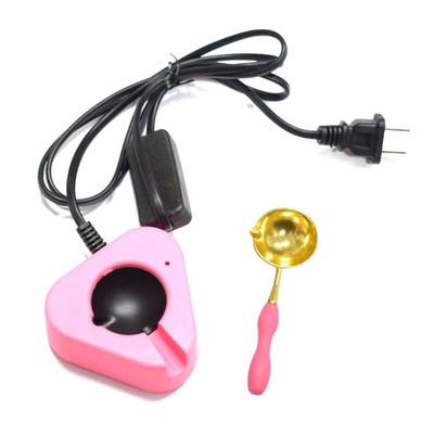 Θέρμανση Λιώσιμο Κεριού Φούρνος Λάκα Φούρνος Γλάστρα κεριών Ηλεκτρικό DIY Σετ σφραγίδων κερί χειροτεχνίας Στεγανοποιητικό φούρνο κεριού με κουτάλι