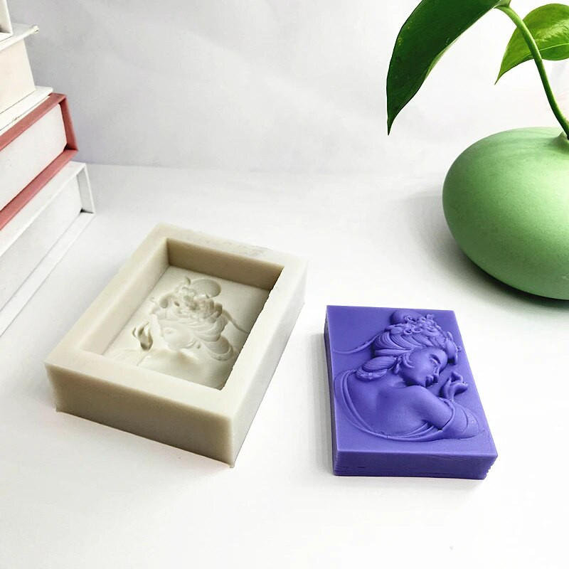 Burvīga sieviešu silikona veidne ziepēm no sāniem skaistuma vaska veidnei Roku darbs dāvana festivāla dzimšanas dienas ballītei Cilvēka veidnes