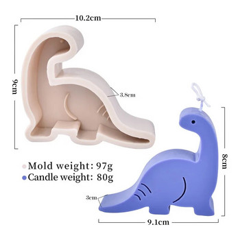 Καλούπι κεριών σιλικόνης 3D δεινόσαυρος καμηλοπάρδαλης καμηλοπάρδαλης σαπούνι κερί γύψο εργαλείο κατασκευής Παιδικό χειροποίητο μοντέλο σιλικόνης DIY
