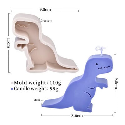 Silikona dzīvnieku sveču veidne 3D dinozauru žirafe ziloņu ziepju sveču ģipša izgatavošanas rīks bērnu rokām izgatavots DIY silikona modelis