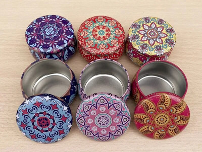 6 τμχ Vintage Τσιγκένιο Βάζο Κεριού με Καπάκι Κονσέρβες Σφραγισμένες Κονσέρβες Τσαγιού Γρίκι Οργανωτής Αποθήκευσης Τροφίμων Χειροποίητα Κεριά Δοχείο Κατασκευής