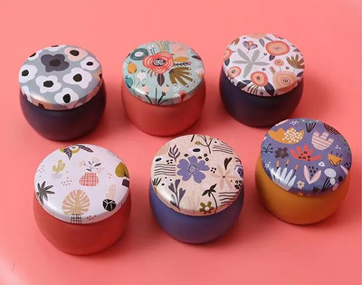 6 τμχ Vintage Τσιγκένιο Βάζο Κεριού με Καπάκι Κονσέρβες Σφραγισμένες Κονσέρβες Τσαγιού Γρίκι Οργανωτής Αποθήκευσης Τροφίμων Χειροποίητα Κεριά Δοχείο Κατασκευής