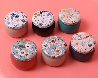 6 τμχ Vintage Τσιγκένιο Βάζο Κεριού με Καπάκι Κονσέρβες Σφραγισμένες Κονσέρβες Τσαγιού Γρίκι Οργανωτής Αποθήκευσης Τροφίμων Χειροποίητα Κεριά Δοχείο Κατασκευής