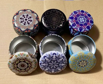 6 τμχ Vintage Τσιγκένιο Βάζο Κεριού με Καπάκι Κονσέρβες Σφραγισμένες Κονσέρβες Τσαγιού Γρίκι Οργανωτής Αποθήκευσης Τροφίμων Χειροποίητα Κεριά Δοχείο Κατασκευής