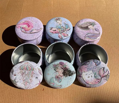 6 τμχ Vintage Τσιγκένιο Βάζο Κεριού με Καπάκι Κονσέρβες Σφραγισμένες Κονσέρβες Τσαγιού Γρίκι Οργανωτής Αποθήκευσης Τροφίμων Χειροποίητα Κεριά Δοχείο Κατασκευής