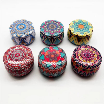 6 τμχ Vintage Τσιγκένιο Βάζο Κεριού με Καπάκι Κονσέρβες Σφραγισμένες Κονσέρβες Τσαγιού Γρίκι Οργανωτής Αποθήκευσης Τροφίμων Χειροποίητα Κεριά Δοχείο Κατασκευής