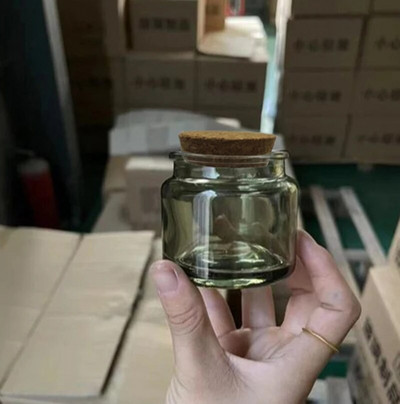 Candle Tins Glass Aromatic Candle Cup 100ml Βαζάκια για κεριά Κηροπήγιο Ξύλινο Πώμα Βάζο Diy Candle Glass Candle Βάζο m