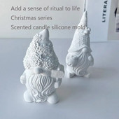 Ziemassvētku vecīša sveces silikona veidne bez sejas, DIY aromterapijas rokām darināta Ziemassvētku dāvanu veidne, suvenīrs, roku darbs ziepju silikona veidne