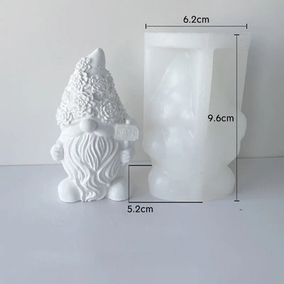 Ziemassvētku vecīša sveces silikona veidne bez sejas, DIY aromterapijas rokām darināta Ziemassvētku dāvanu veidne, suvenīrs, roku darbs ziepju silikona veidne