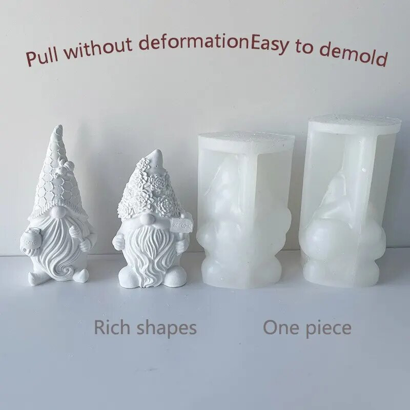 Ziemassvētku vecīša sveces silikona veidne bez sejas, DIY aromterapijas rokām darināta Ziemassvētku dāvanu veidne, suvenīrs, roku darbs ziepju silikona veidne