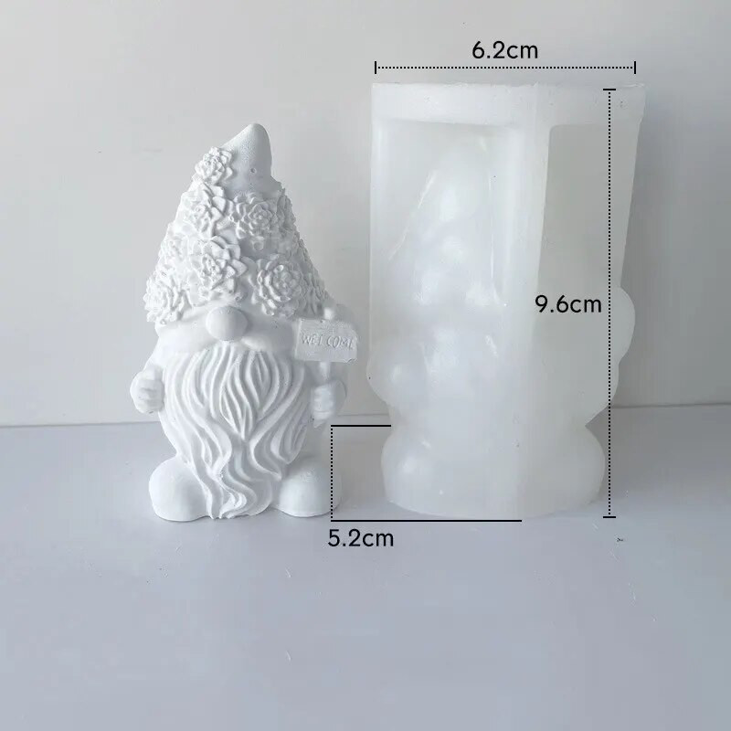 Ziemassvētku vecīša sveces silikona veidne bez sejas, DIY aromterapijas rokām darināta Ziemassvētku dāvanu veidne, suvenīrs, roku darbs ziepju silikona veidne