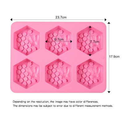 Bičių raštų muilas silikoninės muilo formos Apvalios rankų darbo muilo silikoninės formos Gėlės ir korio formos „pasidaryk pats“ pyragų kepimo įrankis