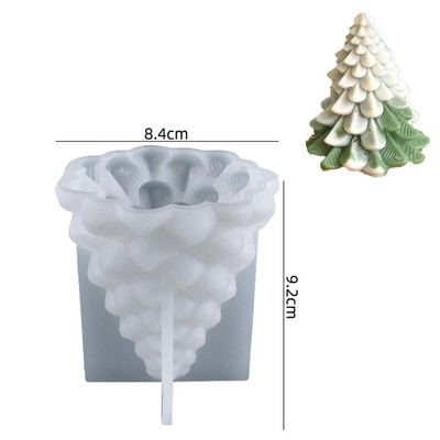 3D Ziemassvētku eglītes silikona veidne DIY roku darbs Ziemassvētku rotājums aromātisks ziepju epoksīda sveķu ģipša amatniecības veidnes mājas svētku dekors