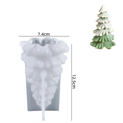 3D Ziemassvētku eglītes silikona veidne DIY roku darbs Ziemassvētku rotājums aromātisks ziepju epoksīda sveķu ģipša amatniecības veidnes mājas svētku dekors