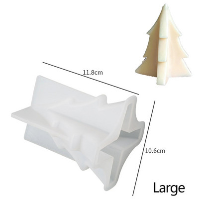 3D Ziemassvētku eglītes silikona veidne DIY roku darbs Ziemassvētku rotājums aromātisks ziepju epoksīda sveķu ģipša amatniecības veidnes mājas svētku dekors