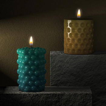 Χειροποίητα εργαλεία από πηλό από σιλικόνη Κύλινδρος φόρμα κεριών Καλούπι κερί Προμήθειες γάμου 3D καλούπια κερί τέχνης Καλούπια ρητίνης κέικ