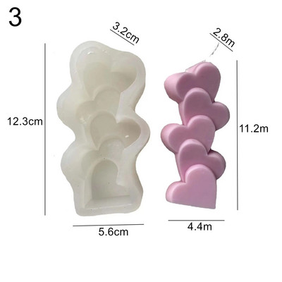 Silikona roku darbs no māla instrumenti sveču veidņu cilindru sveču veidņu kāzu piederumi 3D mākslas vaska veidņu kūku sveķu veidnes