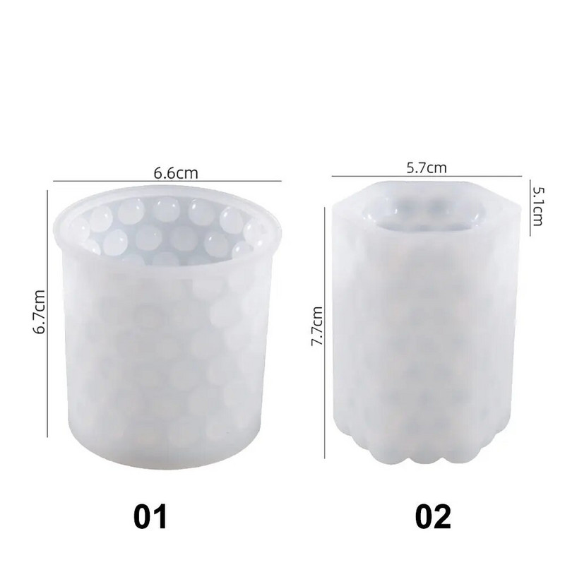 Silikoonist käsitsi valmistatud savist tööriistad küünlavorm silinder küünlavorm pulmatarbed 3D kunsti vahavormid koogivaiguvormid