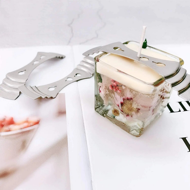 1/2/3 gab. Metāla sveču daktis turētājs Centrēšanas ierīces Sudraba sveču daktis sveču izgatavošanai DIY roku darbs ar aromātisku sveču rīks